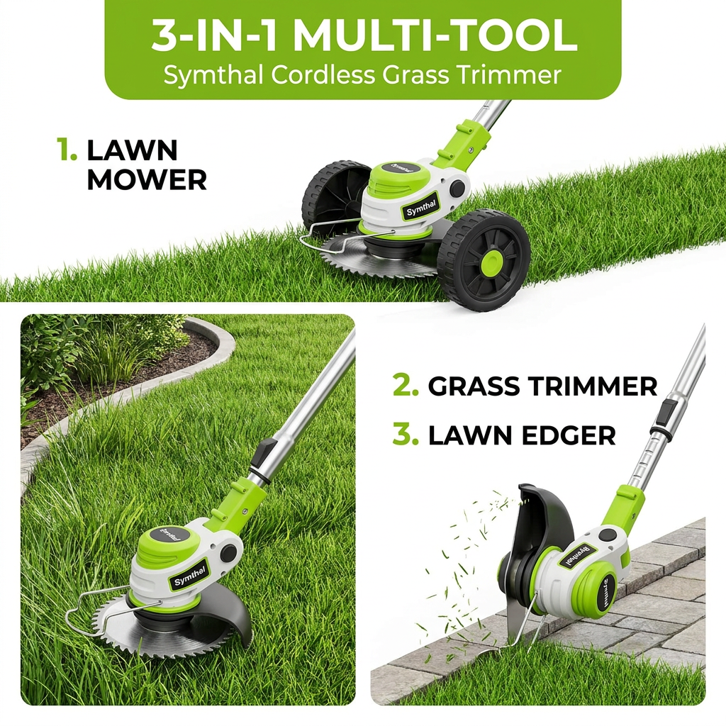 Symthal™︎ 3-In-1 Cordless Mower, Edger & Trimmer